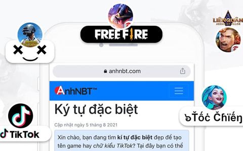 Kí tự đặc biệt AnhNBT - Trang cá nhân