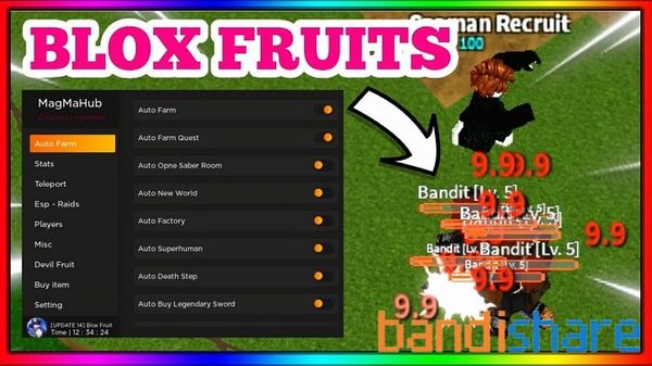 Tải Hack Blox Fruit V34 & Hack Update 21 (Auto Farm) bằng Script