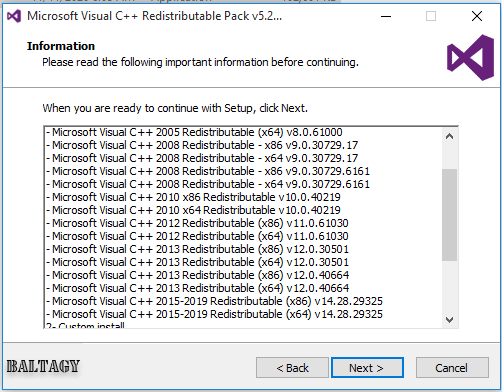free download Microsoft Visual C++ (все версии) от 09.08.2023