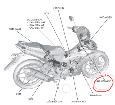 Làm thế nào để kiểm tra và thay thế cảm biến góc nghiêng Winner trên xe máy?
