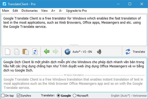 Client for Google Translate Pro  Full - Công cụ dịch google tiện lợi