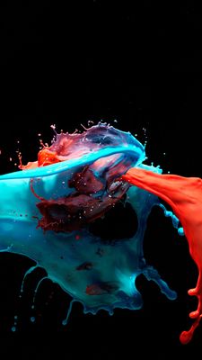 3D Paint Splash Red Blue Mixing Android Wallpaper.jpg