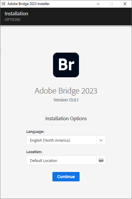 downloading Adobe Bridge 2023 v13.0.4.755