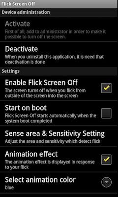 Flick screen off- phần mềm tắt màn hình tiện dụng nhất